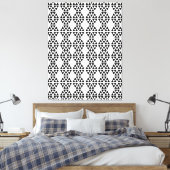 新しい黒と白の三角形、シームレスなパターン キャンバスプリント (インサイチュ (寝室))