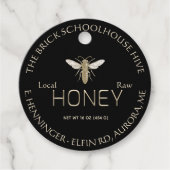 新しい黒金ゴールドハニー栄養ファクトラベルクイーンビー フェイバータグ (正面)