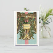 新しい10月蠍座〔占星術の〕十二宮図誕生日招待状 招待状 (スタンド正面)