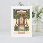 新しい12月山羊座〔占星術の〕十二宮図招待 招待状 (スタンド正面)