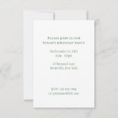 新しい12月山羊座〔占星術の〕十二宮図招待 招待状 (裏面)