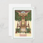 新しい12月山羊座〔占星術の〕十二宮図招待 招待状 (正面/裏面)