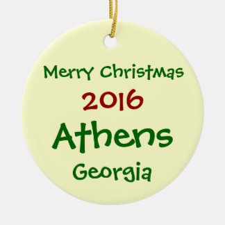 新しい2016年のアテネジョージアのメリークリスマスのオーナメント セラミックオーナメント