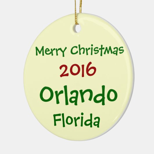 新しい2016年のオーランドフロリダのメリークリスマスのオーナメント セラミックオーナメント (左)