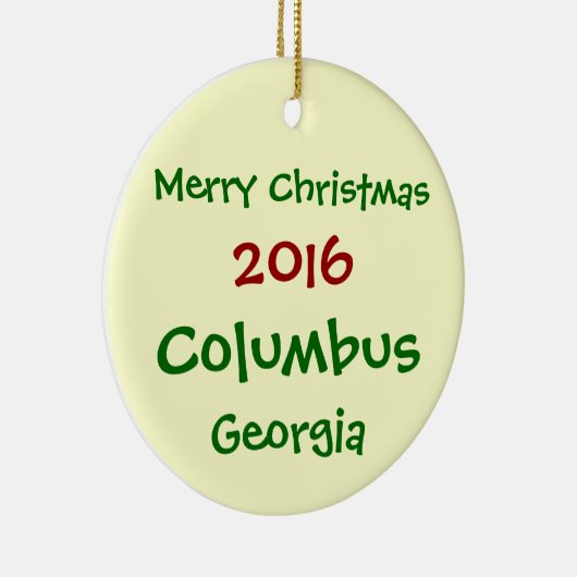 新しい2016年のコロンブスジョージアのクリスマスのオーナメント セラミックオーナメント (右)
