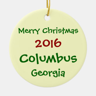 新しい2016年のコロンブスジョージアのクリスマスのオーナメント セラミックオーナメント