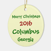 新しい2016年のコロンブスジョージアのクリスマスのオーナメント セラミックオーナメント (左)