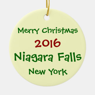 新しい2016年のナイアガラ・フォールズニューヨークのクリスマスのオーナメント セラミックオーナメント