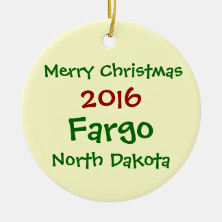 新しい2016年のファーゴノースダコタのクリスマスのオーナメント セラミックオーナメント
