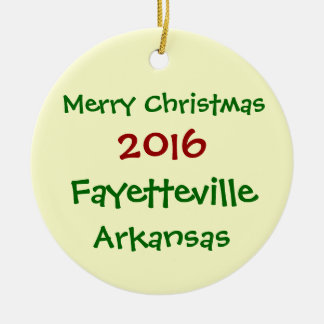新しい2016年のフェーエットビルアーカンソーのクリスマスのオーナメント セラミックオーナメント