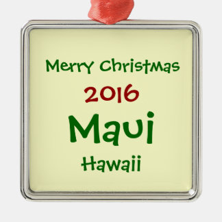 新しい2016年のマウイハワイのクリスマスの休日のオーナメント メタルオーナメント
