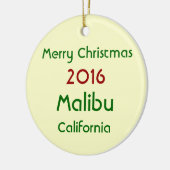 新しい2016年のマリブカリフォルニアのクリスマスのオーナメント セラミックオーナメント (左)