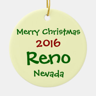 新しい2016年のレノネバダのメリークリスマスのオーナメント セラミックオーナメント