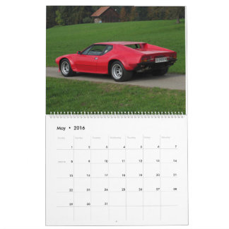 新しい2016年のDe Tomaso Calendar カレンダー