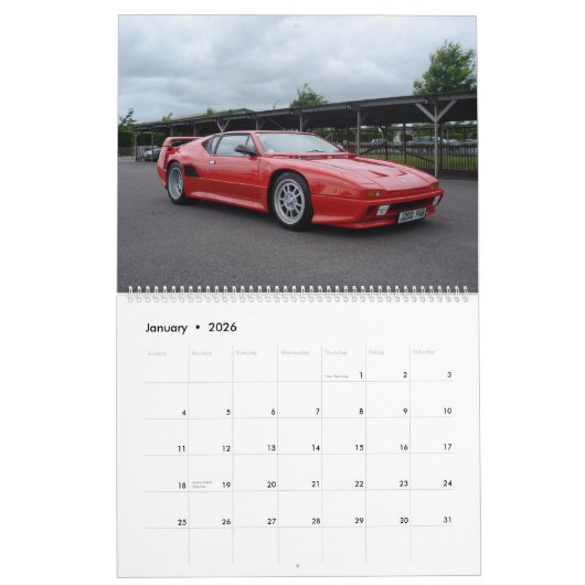 新しい2016年のDe Tomaso Calendar カレンダー (1月 2026)