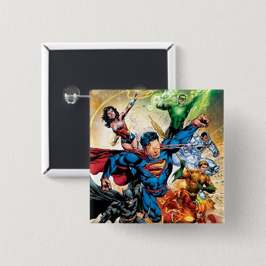 新しい52カバー#2 缶バッジ (正面&裏面)