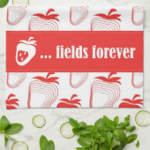 新しい"いちごは…"ふきんの永久に守備につきます キッチンタオル (折り畳み)