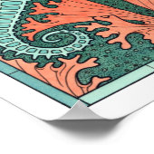 新しい！アールヌーボーシーホース ポスター (角)