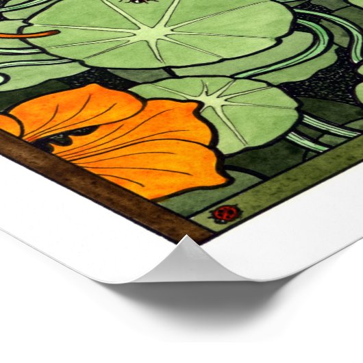 新しい！アールヌーボーナスタスティウム ポスター (角)