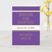 新しい！オーダーメイドの学士号卒業カード カード (黄色い花)