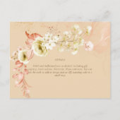 新しい！コーラルかわいらしオリーブの花ミックスコーズ結婚ズ ポストカード (裏面)
