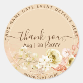 新しい！コーラルかわいらしオリーブの花ミックスコーズ結婚ズ ラウンドシール