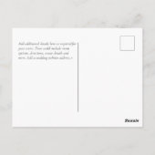 新しい!デザインお結婚客様自身の項目 ポストカード (裏面)