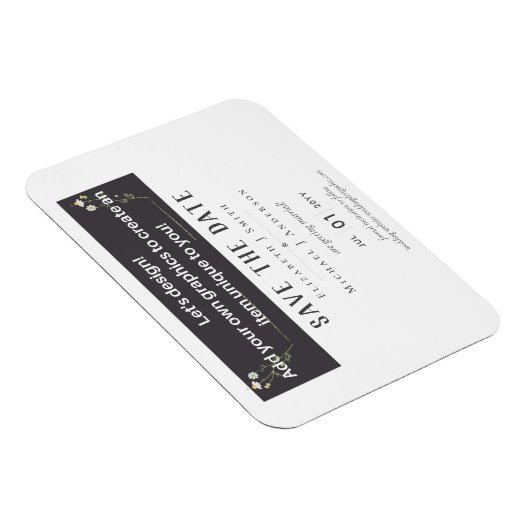 新しい!デザインの結婚式を保存する日付の磁気 マグネット (右側)