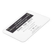 新しい！デザインの結婚式を保存する日付の磁気 マグネット (左側)