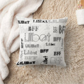 新しい！トレンディーガールズネームBFFワードクラウドアーバンシック クッション (ブランケット)