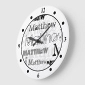 新しい!トレンディーキッズルームデコールギフトカッコいい ラージ壁時計 (傾斜)