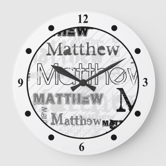 新しい!トレンディーキッズルームデコールギフトカッコいい ラージ壁時計 (正面)