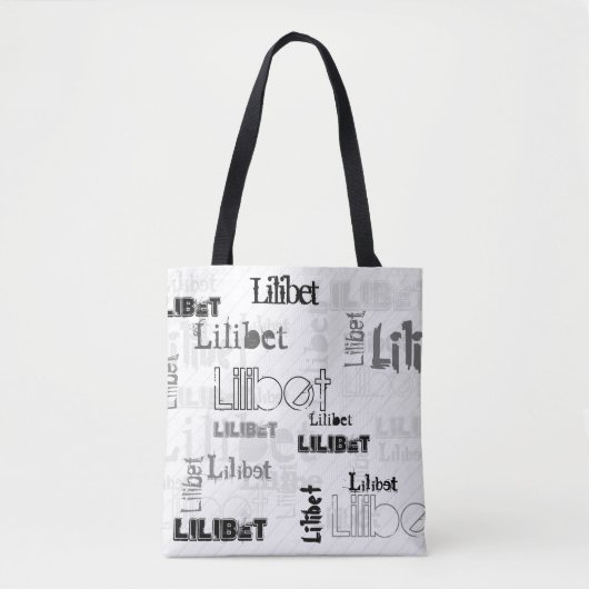 新しい！トレンディー女の子の名前ギフトワードクラウドアーバンシック トートバッグ (正面)