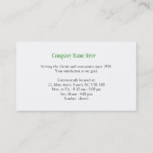 新しい!フォトビジネスカード、シンプルとエレガント 名刺 (裏面)