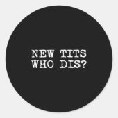 新しい、誰が仕事の胸の植えおもしろい付けを消す ラウンドシール (正面)