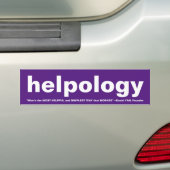 新しい! Helpology バンパーステッカー (車上)