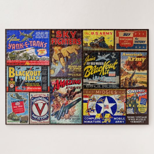新しい!USA第2次世界大戦ホームフロントヴィンテージジグソーパズル ジグソーパズル (横)