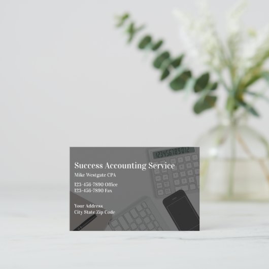 新しいAccountant Service名刺 名刺 (スタンド正面)
