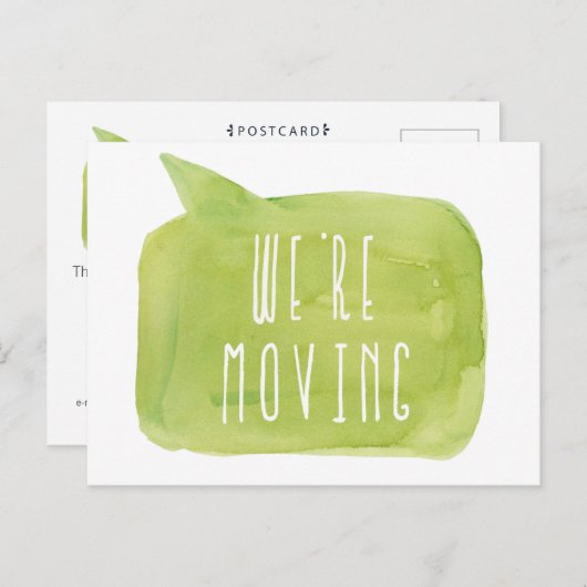 新しいAddress House Homeフォトポストカードを移動する 案内ポストカード (正面/裏面)