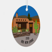 新しいAdobe年のパーソナライズされたオーナメント メタルオーナメント (正面右)