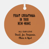 新しいAdobe年のパーソナライズされたオーナメント メタルオーナメント (裏面)