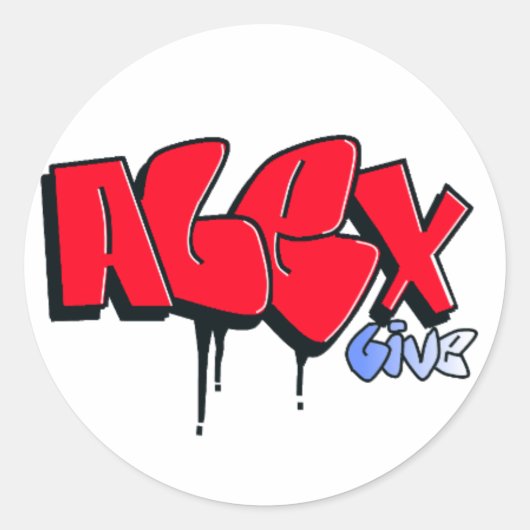 新しいAlex Liveステッカー ラウンドシール (正面)