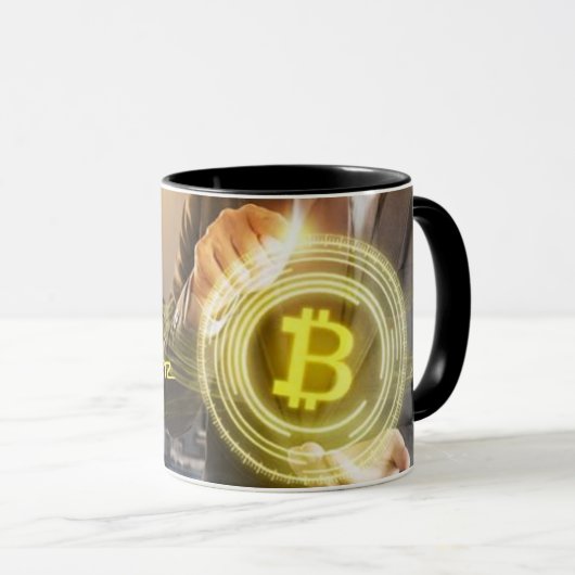新しいBitcoinロゴ マグカップ (正面右)