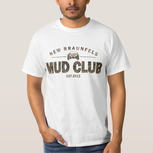 新しいBraunfelsの泥クラブ迷彩柄のワイシャツ Tシャツ (正面)