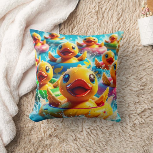 "新しいBraunfels Tx:コマールのチューブダッキー(アヒルちゃん)" クッション (ブランケット)