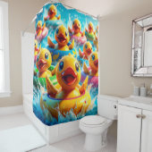 "新しいBraunfels Tx:コマールのチューブダッキー(アヒルちゃん)" シャワーカーテン (インサイチュ)