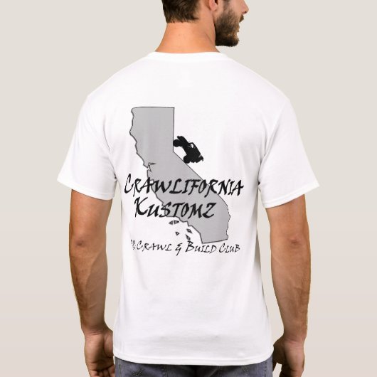 新しいCrawlifornia Kustomzのワイシャツの灰色 Tシャツ (裏面)