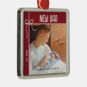 新しいDad初めてのクリスマス写真 メタルオーナメント (右)