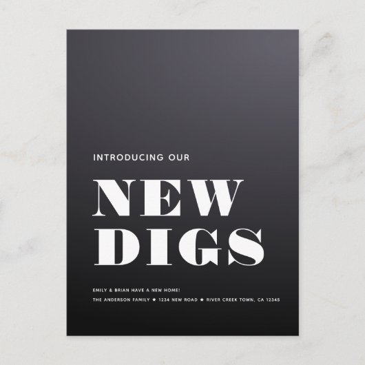 新しいDIGSシンプルモダンミニマルの発表 案内ポストカード (正面)