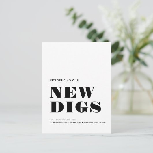 新しいDIGSシンプルモダンミニマル動 案内ポストカード (スタンド正面)